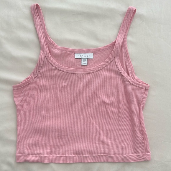 Topshop Tops - Pink cropped tank top top shop